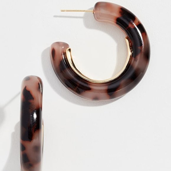 Gorjana Jewelry - NWT Gorjana Irina Gold Tortoise Hoop Earrings